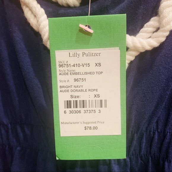 NWT Lilly Pulitzer Aude adorable Rope Embellished - Picture 5 of 5